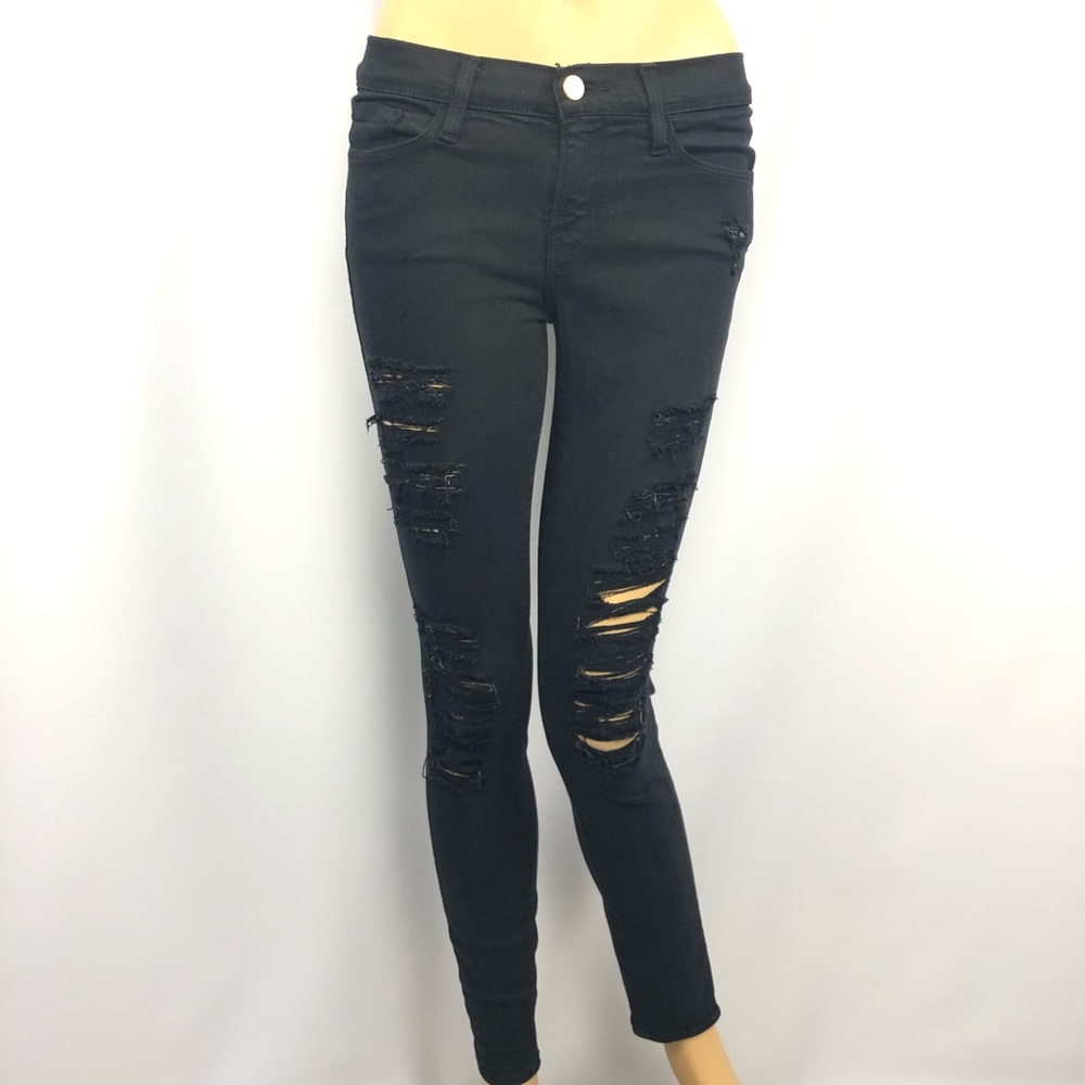 Frame Black Denim Skinny Jeans Size 25
